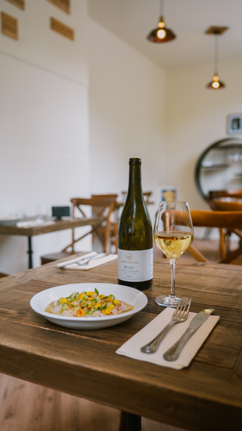 Ceviche à la mangue et Rully Plante Moraine